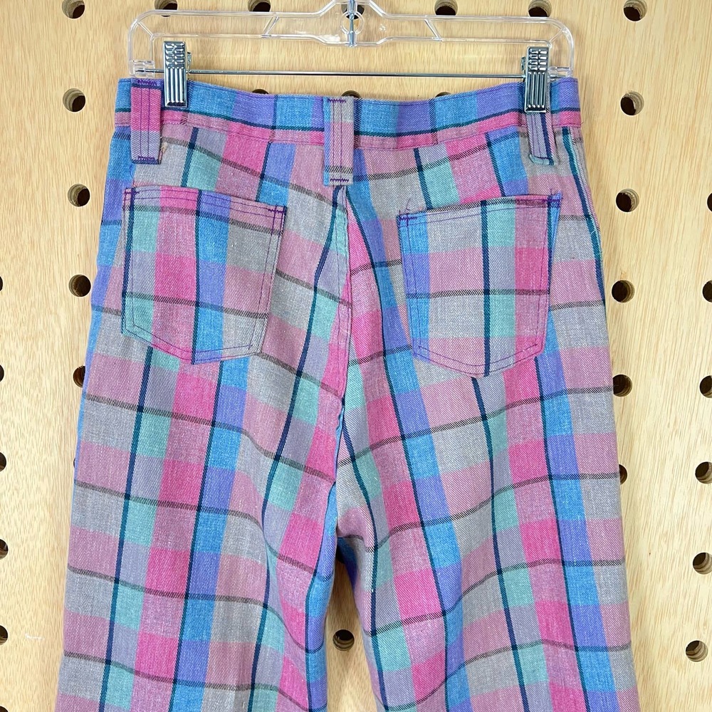 Plaid Flared 70s Pants - image 6